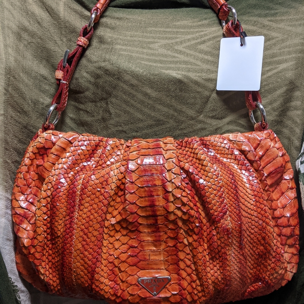 Prada Pitone Shoulder Bag